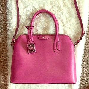 Ralph Lauren leather handbag pink